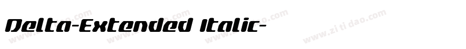 Delta-Extended Italic字体转换